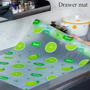 Eva Kitchen Drawer Liner, Non-Stick Waterproof Oil-Resistant, Lemon Pattern, Easy Clean, Durable, Anti-Slip, Home Storage Protector