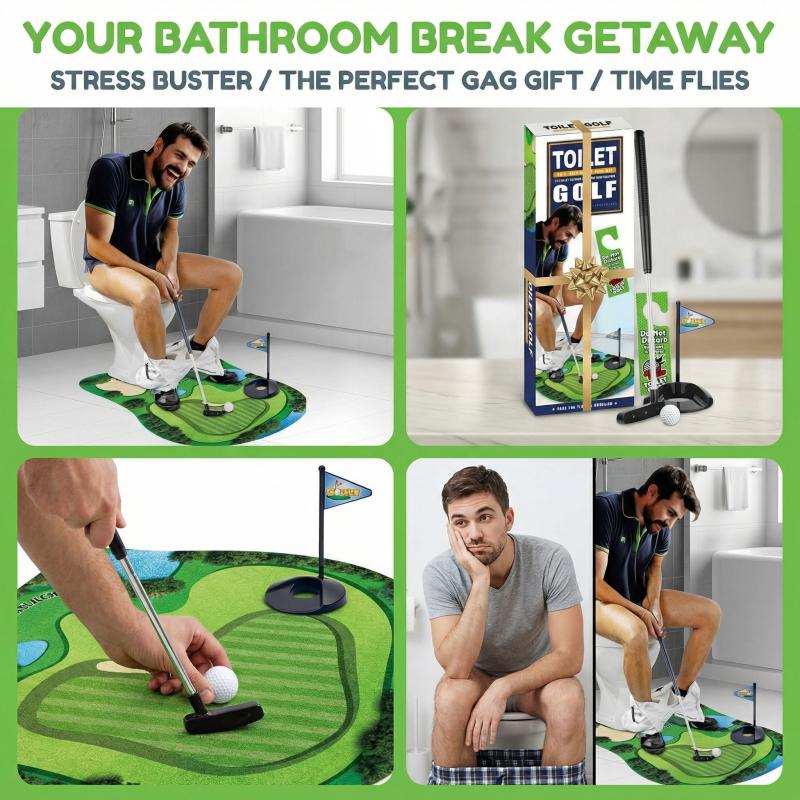 Mini Toilet Golf Set 6-Piece Desk Putting Game for Adults Kids Funny Office Toy Gift Family Fun Trending Gadget Mini Toilet Golf Set 6-Piece Desk Putting Game for Adults Kids Funny Office Toy Gift Family Fun Trending Gadget