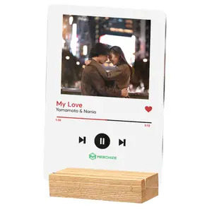 Custom Spotify Acrylic Plaque Sign – Personalized Couple Photo Song Display, Romantic Anniversary Gift