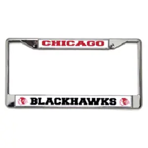 Chicago Blackhawks License Plate Frame Chrome