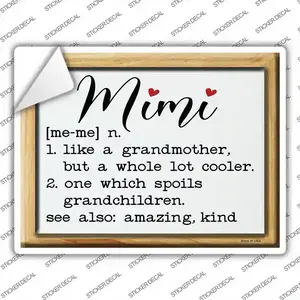 Mimi Definition Novelty Rectangle Sticker Decal