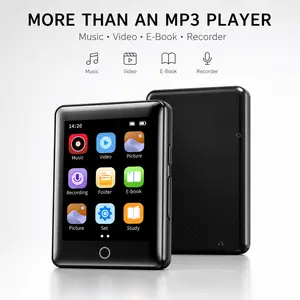 MP3 player with Bluetooth 5.3, portable high‑fidelity lossless music player with speaker, FM radio, recorder, e‑books, 2.4‑inch full touchscreen (TF card not included).