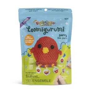 RAINBOW LOOM Loomigurumi Pery the Parrot Loom Kit with Premium Rubber Bands & Charms for Beginners and Crafters