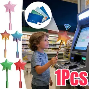 Funny Creative 3D Printed Wand Tap To Pay Lightweight Portable Star Magic Wand Card Holder Cute Credit Card Holder Daily Gift