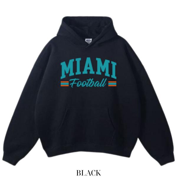 Vintage Miami Football Crewneck Hoodie, Miami Team Pullover Hoodie, Vintage Dolphi..n Hoodie, Dolphi..n Fan Apparel, Classic Miami Fan Pullover, Buffalo Miami Supporter Gift, Miami Football Long sleeve Hoodie
