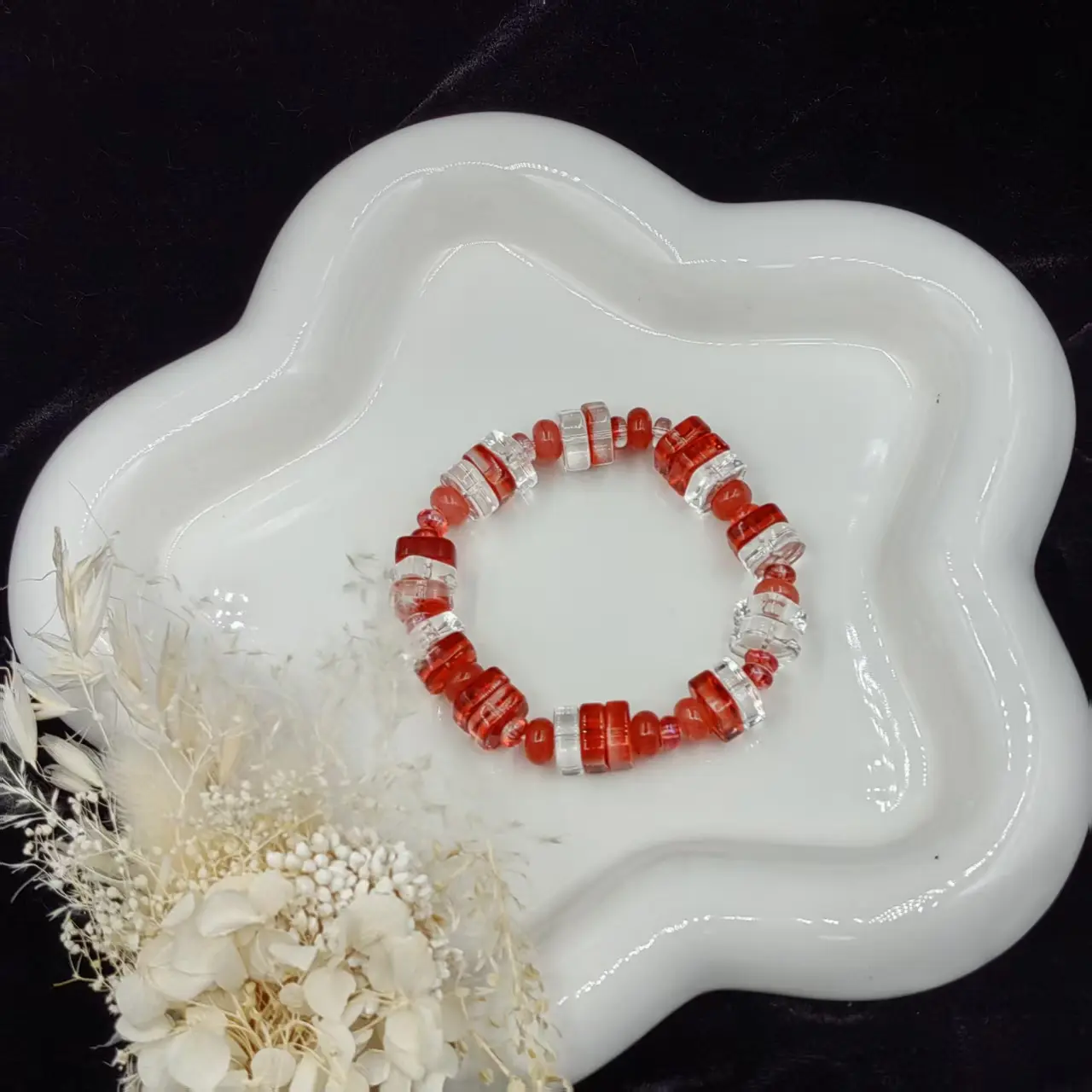 Square Transparent Glass Beads