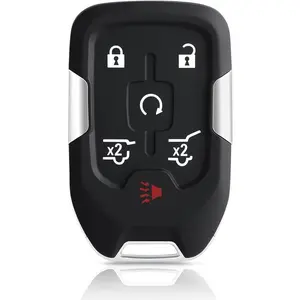 Key Fob Shell Fit for 2015-2020 Chevy Tahoe Suburban, for GMC Yukon Denali XL Key Fob Replcaement Cover, Key Fobs Case 6 Button for Chevrolet (HYQ1AA)