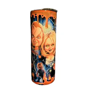Chucky And Tiffany Blood Drip 20oz Sublimation Tumbler - Perfect for Your Beverage Needs - Bottle, Drinkware