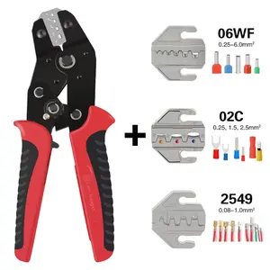 Crimping Tool Set Pressed Pliers Electrician Tools Electrical Terminals Clamp Electronics Pressing Connector Hand Jaws 48BS 2549 lion rage