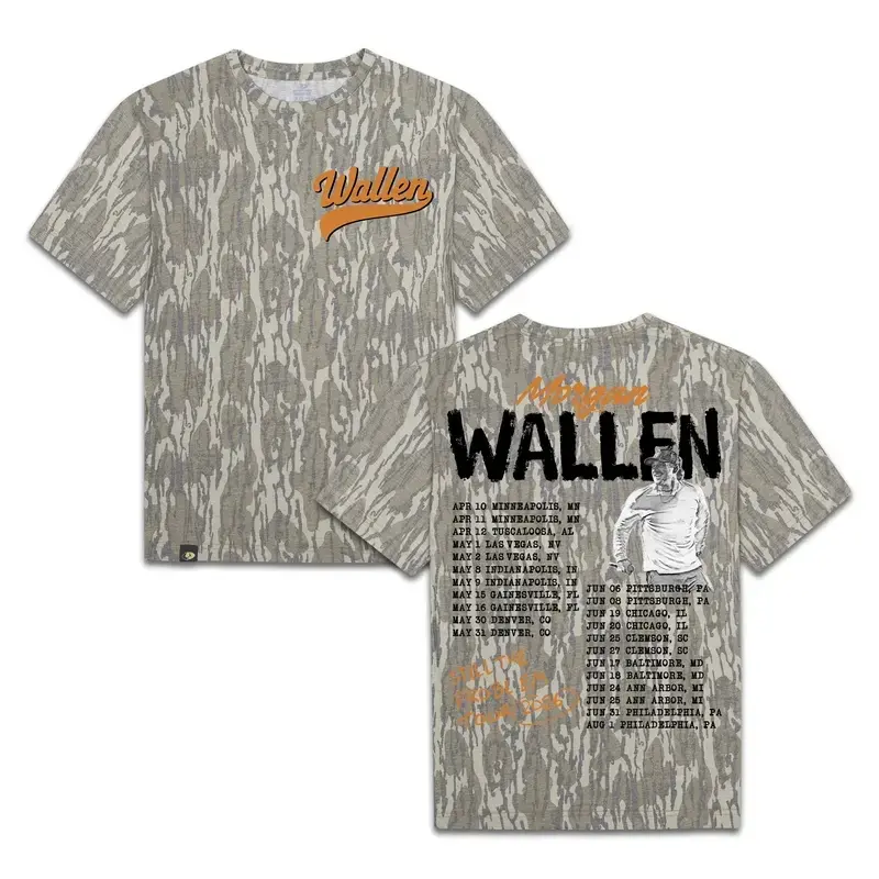 Mossy Oak Bottomland Wallen Shirt, Wallen Concert Graphic Shirt Camouflage Pattern