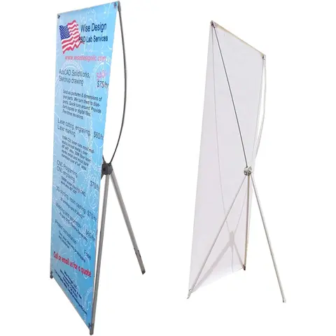 Aluminum Banner Stands for Fixed Size Banners (banner not included), Select from 2 Sizes (fits banner size 23"Wx63"H,or 31"Wx71"H) and 3 packages (2 pcs, 5pcs,or 10 pcs/pack)