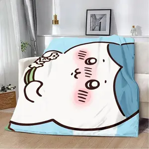 Japan comics Cute C-Chiikawas Printed Blankets Picnic Blanket Warm Blanket Soft and Comfortabl Blanket Home Travel Birthday Gift
