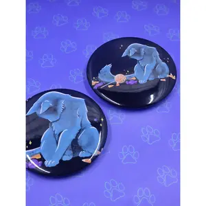 Trick Purr Treat Cat Buttons - Halloween Pin - Cat Pinback Button - 2.25"