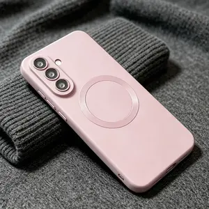 Matte Magnetic Phone Case Full Camera Lens Protection Shockproof Protective Cover for Samsung Galaxy A57 A37 A17 A56 A36 A26 A17 A55 A35 A25 A15 A54 A34 A24 A14 4G/5G Support Wireless Charging