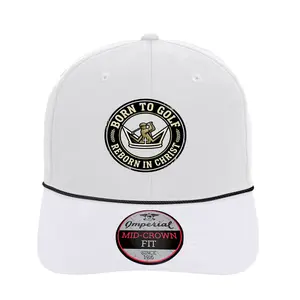 Born to Golf • Reborn in Christ - Imperial Wingman Performance Rope Snapback Hat