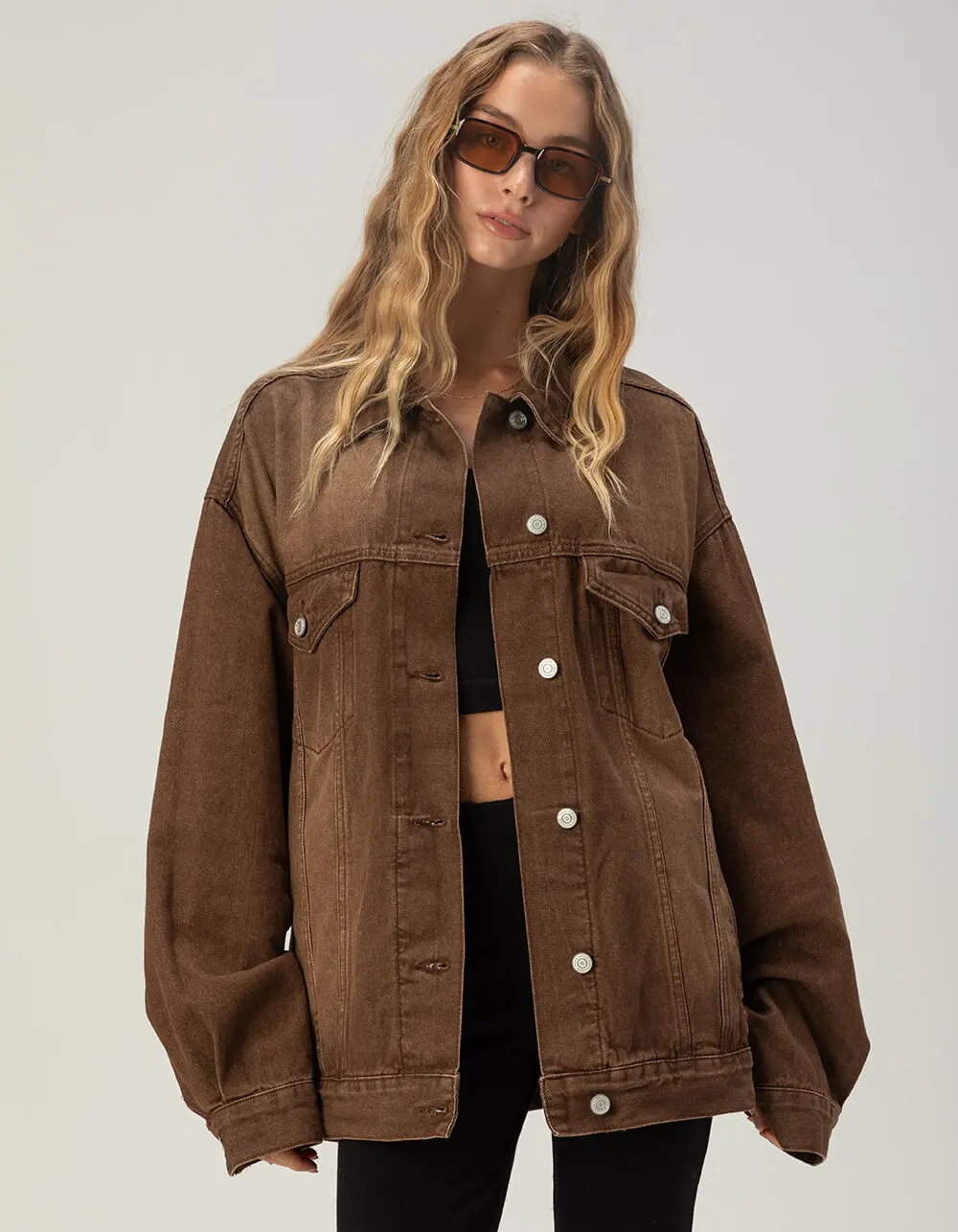 RSQ Womens Oversized Denim Jacket