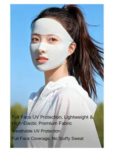Movzen Lightweight Invisible Sunscreen Face Mask, UV Protection Breathable Mask for Cycling Hiking Camping Outdoor Beach Daily Use