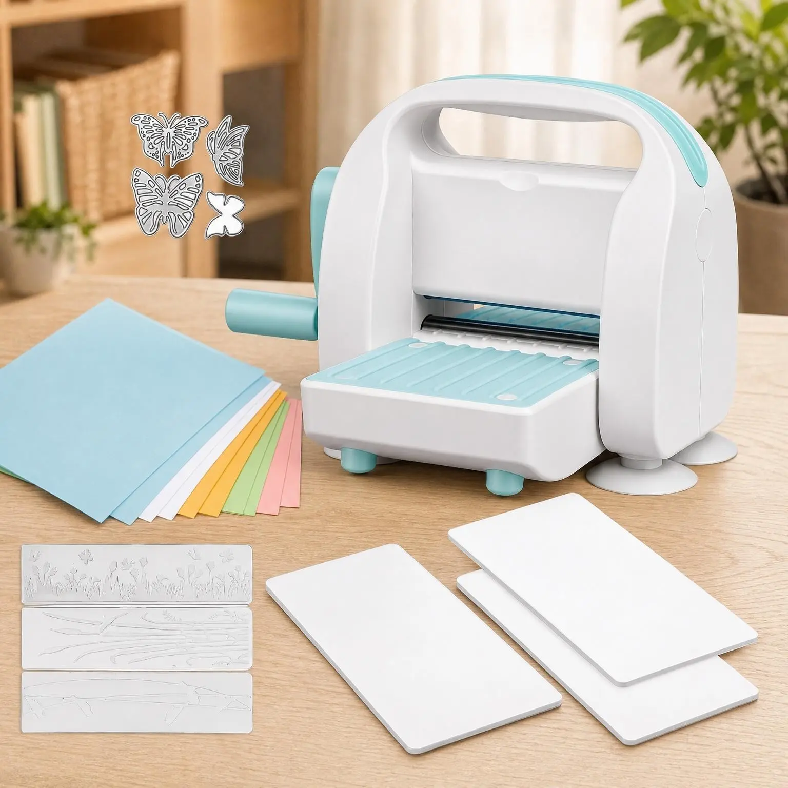 Mini Die Cutting and Embossing Machine for DIY Crafts | Small Die Cut Machine With 3.5" Feed Slot for 3" Paper and Other Materials