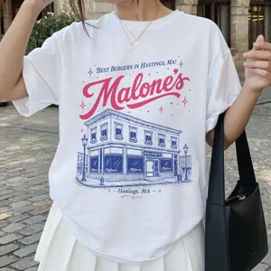 [Sale off up to 50%] Malone's Diner Shirt, Briar University Burger Restaurant Tee, Off Campus Fan Shirt, Hockey Romance, Graphic Streetwear T-shirt