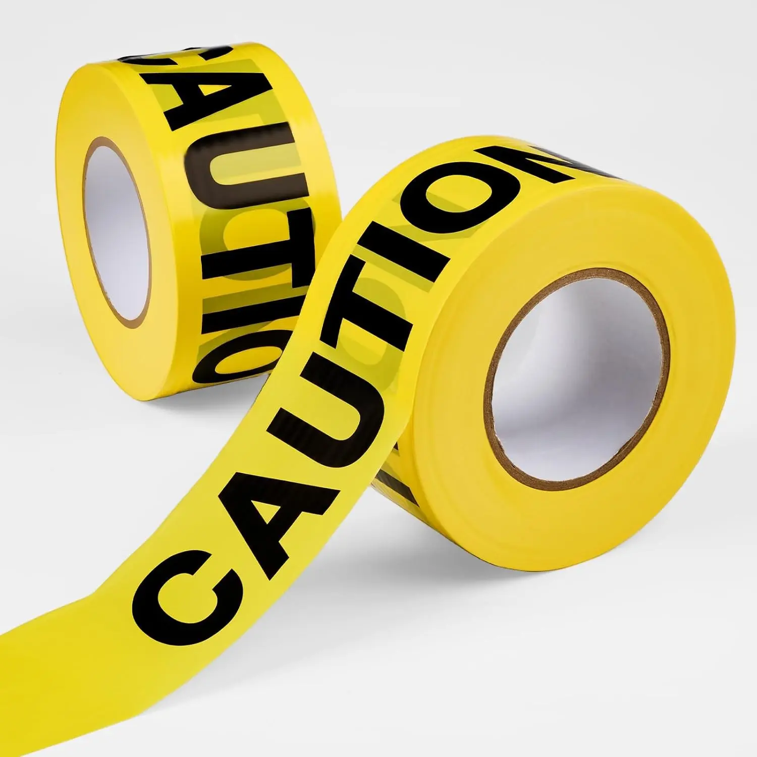 Caution Warning Tape – 3 Inch x 1000 Feet | Bright Safety & Hazard Tape with Bold Black Text for Construction, Events, and Dangerous Areas (Caution, 2 Pack)