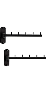 Folding Wall Mounted Clothes Hanger Rack with Swing Arm Stainless Steel Heavy Duty Coat Hook for Bathroom, Bedroom, Laundry Room- White