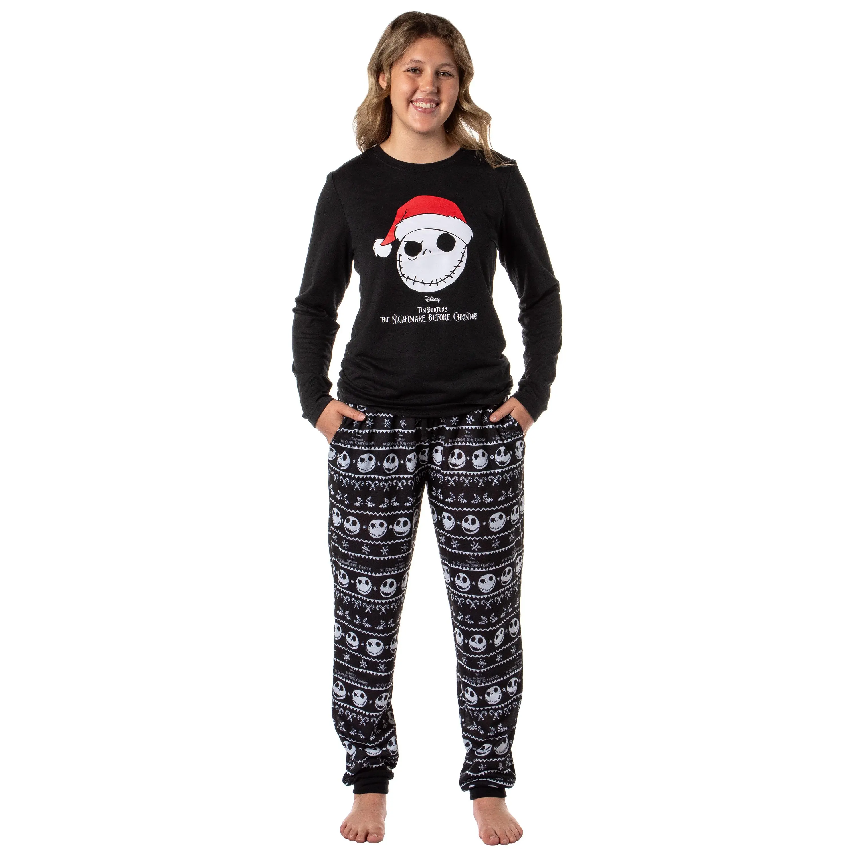 The Nightmare Before Christmas Women's Jack Skellington Santa Jogger Pajama Set