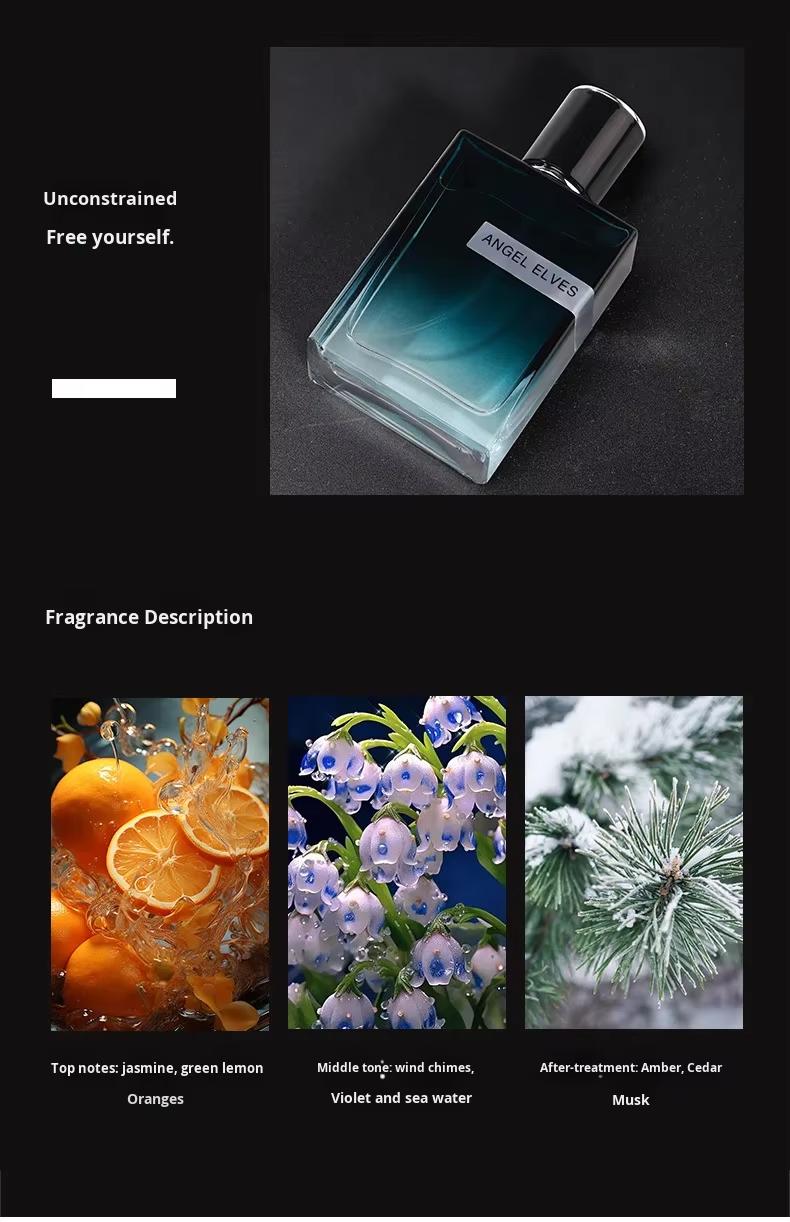 ANGEL ELVES Sea Blue Perfume | 50ml 1.7Fl.OZ | men's colognes | The bright and sweet flavor of lime and citrus, mingled with the floral scents of jasmine and violet, concludes with a gentle musk note |summer fragrance men | long lasting perfume ANGEL ELVES Sea Blue Perfume | 50ml 1.7Fl.OZ | men's colognes | The bright and sweet flavor of lime and citrus, mingled with the floral scents of jasmine and violet, concludes with a gentle musk note |summer fragrance men | long lasting perfume