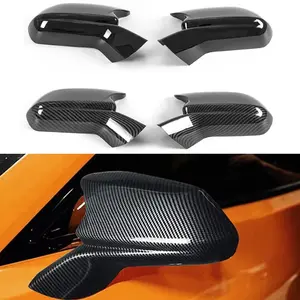 Suitable for 16-24 Chevrolet Camaro reverse mirror cover, cow horn rearview mirror shell decoration ZL1 ABS transfer carbon fiber pattern