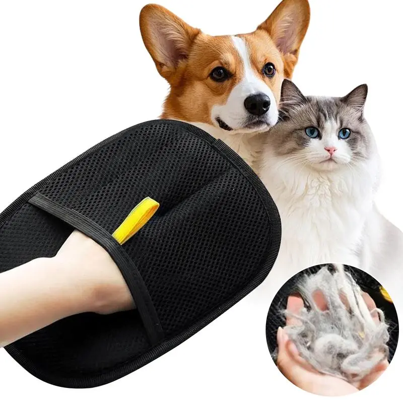 Pet Hair Removal Gloves, Electrostatic Pet Hair Remover, Reusable Cat&Dog Hair Remover for Couch, Furniture, Carpet, Car Seat, Pet Grooming Gloves