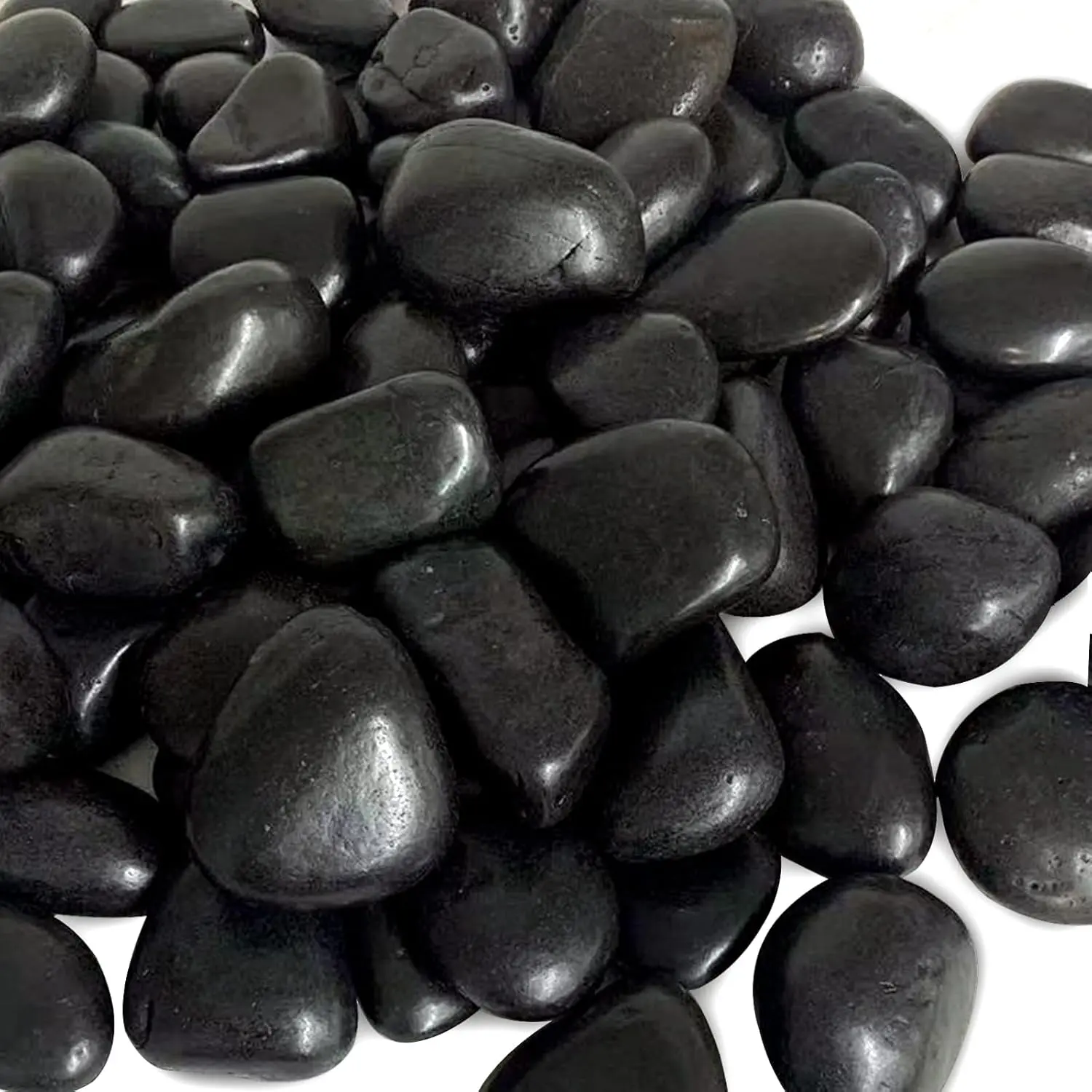 5 Pounds Black  Decorative River  - 2-3 Inch Black Polished Decorative  for Garden Landscaping,  Decor, Outdoor Paving River Rocks, Rocks for Painting