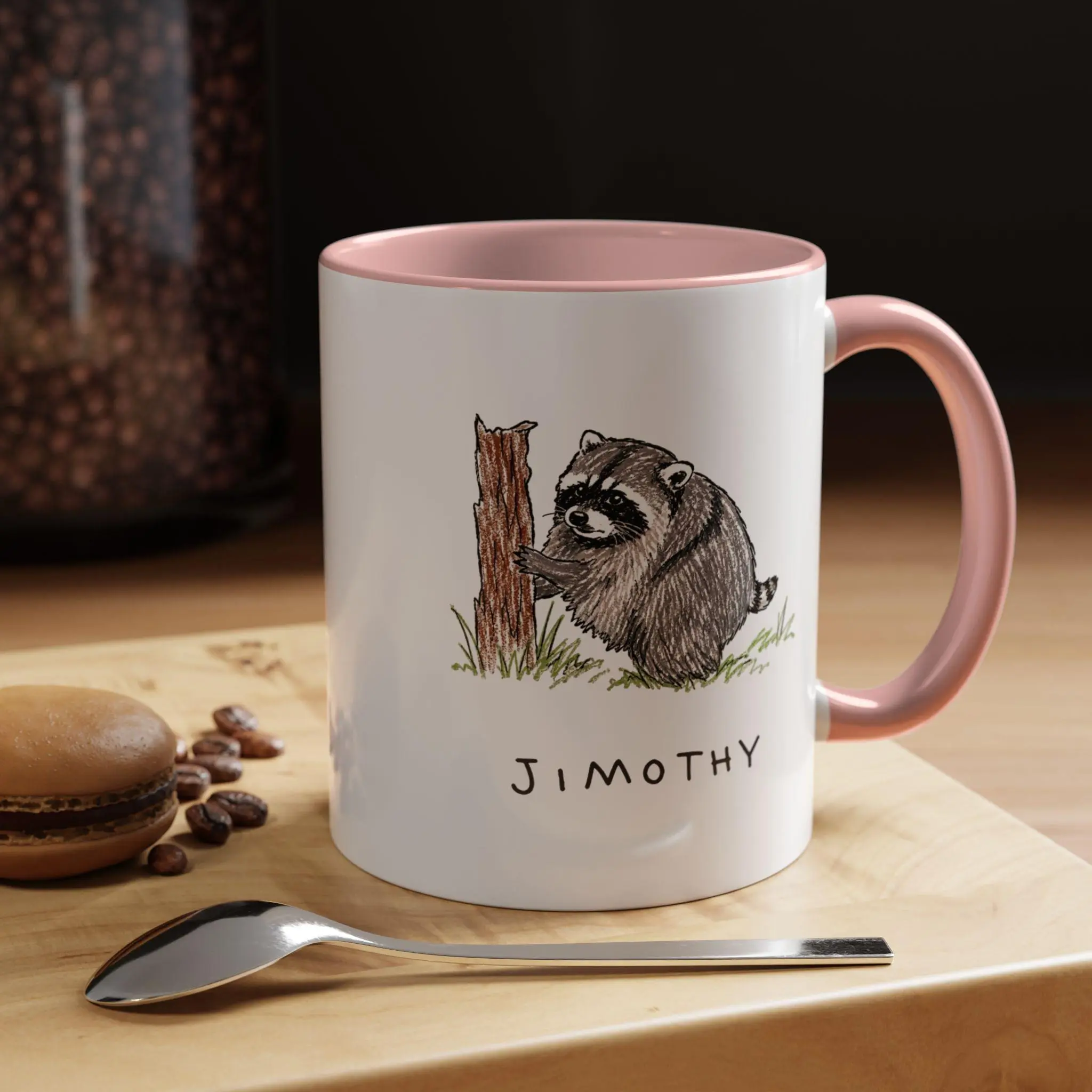 [SALE UP TO 50%] Jimothy Raccoon Viral 110z Coffee Mug, Cute Trash Panda Mug, Famous Seattle Raccoon Coffee Mug, Short King Jimothy Coffee Mug, Cute Raccoon