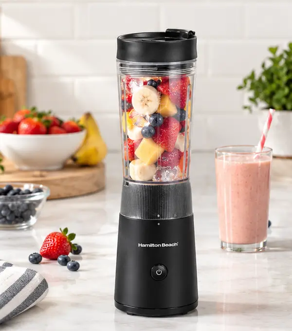 Personal Blender, 14 oz BPA-Free Jar, 300W Portable Blender for Smoothies and Shakes with Leakproof Lid, Black