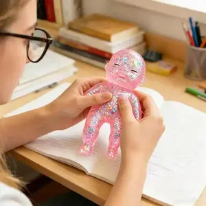 Glitter Silicone Baby Squishy Toy | Soft Satisfying Texture Sensory Fidget for Stress Relief