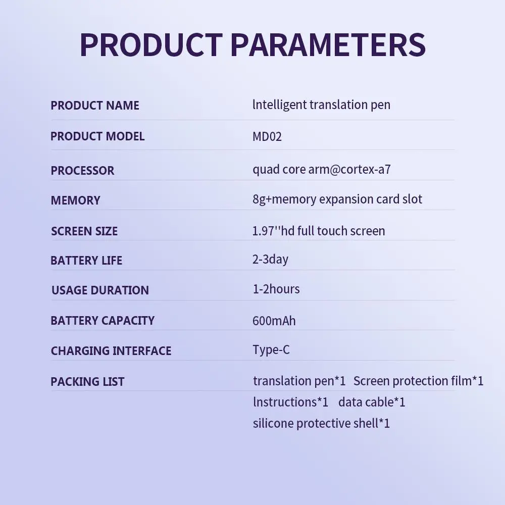 Translation Reading Pens for Adults, Smart Translation Pen, Auxiliary Tools, 134 Language Translation Devices for Reading Support, Language Learners for Voice Dialogue Translation, 60 Languages for Scanning Translation