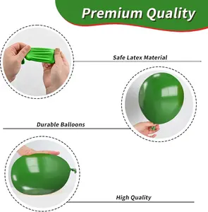 Christmas Balloon Arch Kit – 60PCS Red, Green, White & Printed Balloons with Ribbon – Festive Holiday Party Decorations