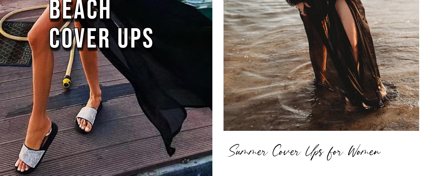 Women's Sheer Mesh Chiffon Double Slit Cover Up Skirt Rave Festival Costume Swim Beach Flowy Long Maxi Skirts