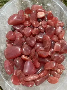 Rhodochrosite Tumbled Crystal - Gem Quality Rhodochrosite from Peru - Tumbled Rhodochrosite Crystal - Peruvian Rhodochrosite - Pink Stone