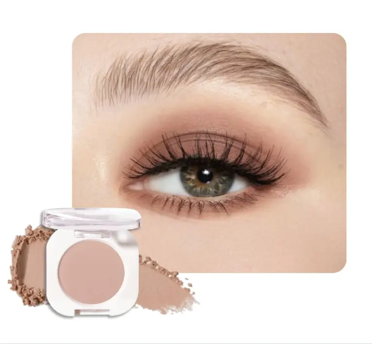 Light Brown Single Matte Eyeshadow Makeup, Neutral Powde Eye Shadow for Women, Rosy Brown Eyeshadow Palette Pigmented Waterproof, sombras para ojos, Lightweight Blendable, Vegan & Cruelty-Free