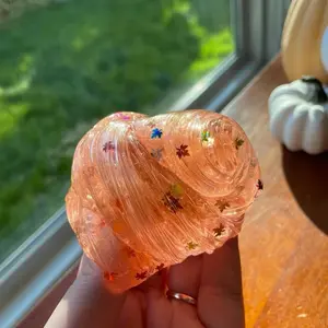 Autumn Leaves Shimmer Clear Slime with Fall Scent Stretchy Fun Base and Just Enough Shimmer for Fall Activities