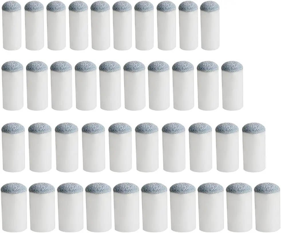 40pcs Slip On Pool Cue Tips Replacement Billiard Cue Tips 4 Sizes Slip-On Cue Tip(9mm/10mm/12mm/13mm, Each Size 10pcs)