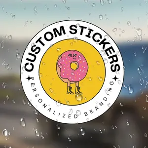 Custom Brand Personalized Round Cut Stickers, Customizable Logo Labels for Business, Unique Design Stickers for Packaging & Decoration
