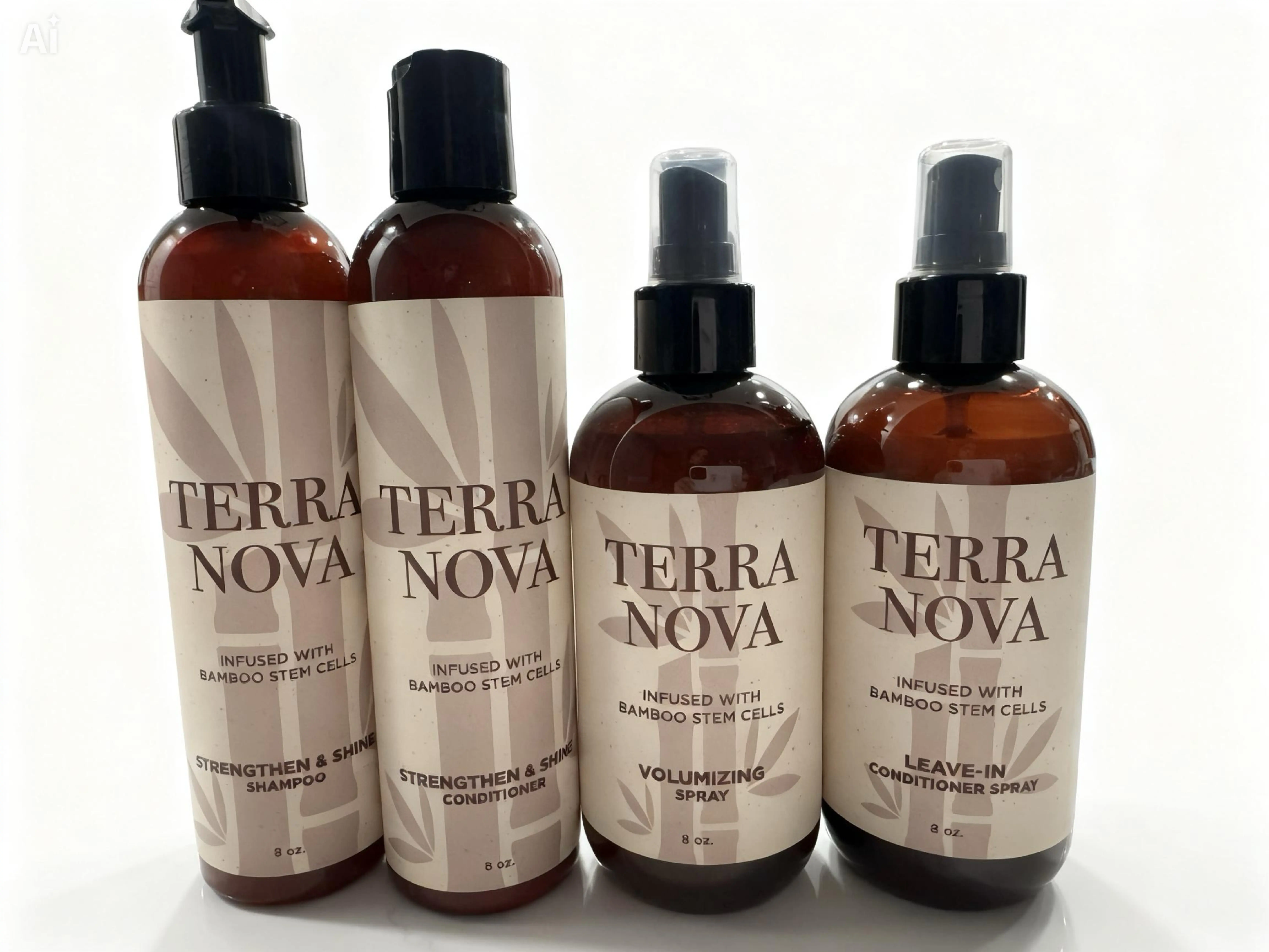 Strength and Shine Shampoo, Conditioner, Volume spray and Leave in conditioner