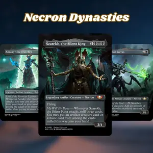 MTG Proxy 100+ Cards – Necron Dynasties – Mono-Black Artifact Undead Army Strategy – Powerful EDH Commander Gift Deck for Card Game Fans