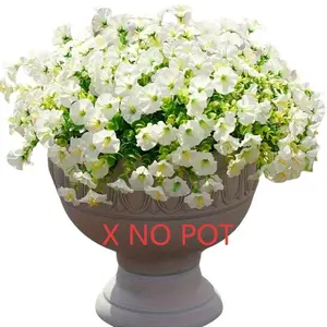 12pcs UV-Resistant Trumpet Flower Fake Flowers, Decorative Flowers, Plastic Flower Decoration, Plastic Plants, Artificial Plants, Durable Realistic Design, Indoor Outdoor Decor, Perfect Gift for Any Occasion, Mother's Day