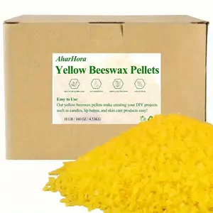 Yellow Beeswax Pellets, 10LB Natural Organic Beeswax for Candle Making, Beeswax Pastilles for Skin Care DIY Creams, Lotions, Lip Balm and Soap Making Supplies