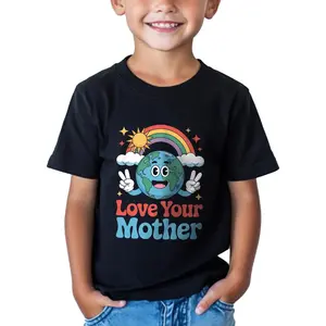Boys Earth Shirt for Toddler Girls Kids Earth T-Shirts Tops Graphic Tee Short Sleeve 2-8Y