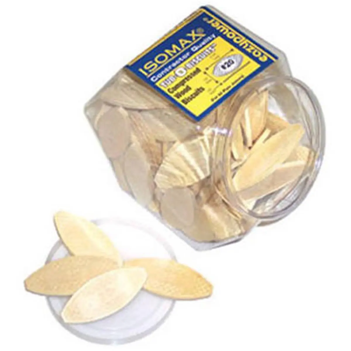 Isomax No. 20 Compressed Wood Plate Joiner Biscuits, 75 Count for Sailing and Woodworking Projects, Lightweight 0.55 lbs