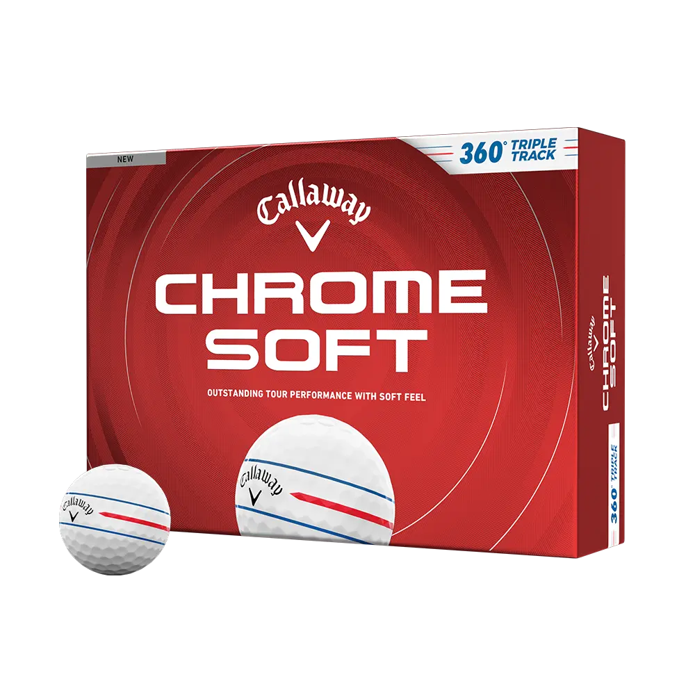 Callaway Golf Chrome Soft 360 Triple Track Golf Balls in White Callaway Golf Chrome Soft 360 Triple Track Golf Balls in White