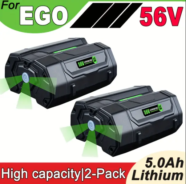 56V Max 5000mAh Li-ion Battery Pack for EGO Cordless Power Tools - EGO Series, Impact Resistant, Multi-Protection, Compatible with EGL1828, BA5600T, BA1400, BA2800, BA4200 Charge Controllers, Li-ion Cells Home Improvement Accessory