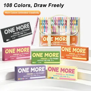 Acrylic Color Neutral Pen Stackable Graffiti Marker High Aesthetic Large Capacity Drawing Journal Pen School Office Art Supplies Paint Markers Set With Pen